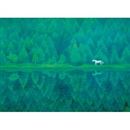 プリハード　複製画　東山魁夷　緑響く　6号特寸　額外寸法(52×64cm)　1016